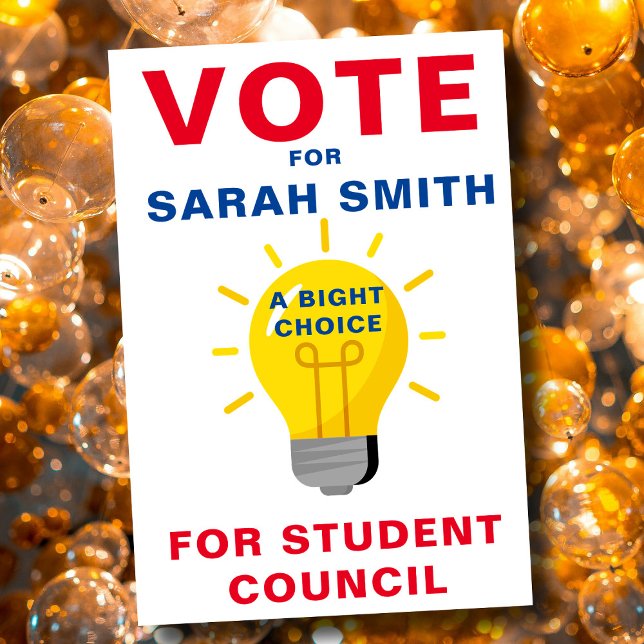 Eclectic Vote for Class President: BRIGHT CHOICE Flyer (Creator Uploaded)