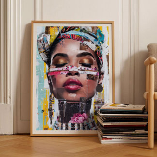 Eclectic Woman Painting Pop Art Large Wall Art