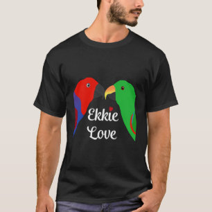 Eclectus Male Female Love Heart T-Shirt