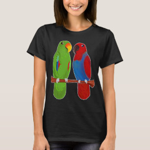Eclectus Parrot Adorable Couple Birds Cute Drawing T-Shirt