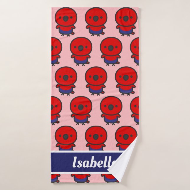 Eclectus Parrot / Femme (Serviette de bain)