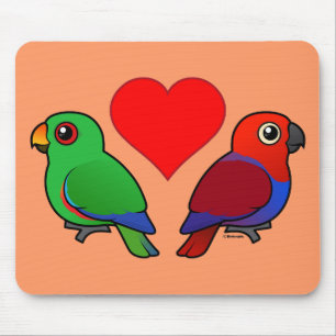 Eclectus Parrot Love Mouse Pad
