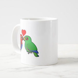 Eclectus Parrots in Love Large Coffee Mug