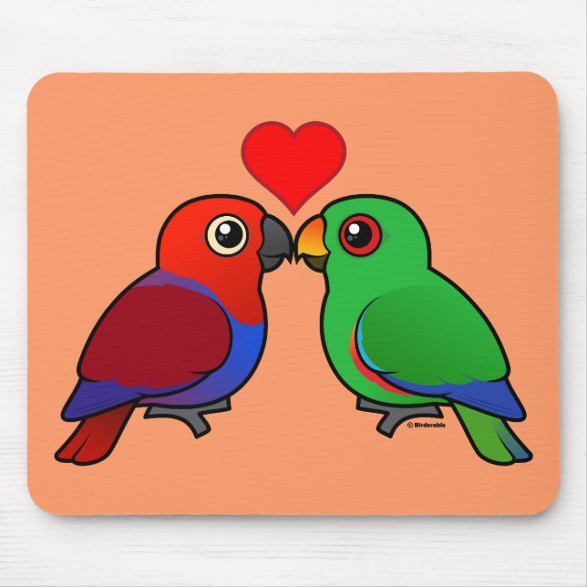 Eclectus Parrots in Love Mouse Pad (Front)