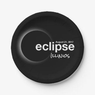 eclipse 2017 Illinios Paper Plate