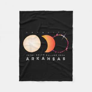 Eclipse 2024 Arkansas Total Eclipse Astronomy Grap Fleece Blanket