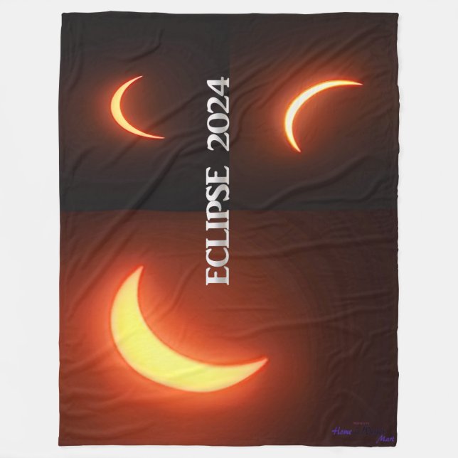 Eclipse 2024 fleece blanket (Front)