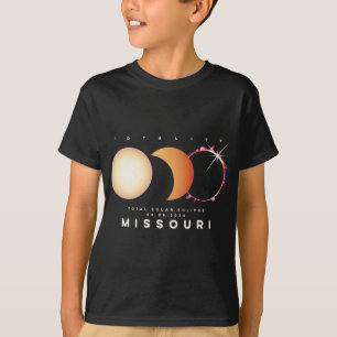 Eclipse 2024 Missouri Total Eclipse Astronomy Grap T-Shirt