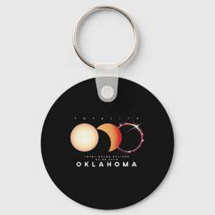 Eclipse 2024 Oklahoma Total Eclipse Astronomy Grap Keychain