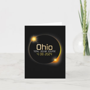 Eclipse 2024 Shirt State Ohio Total Solar Eclipse Card