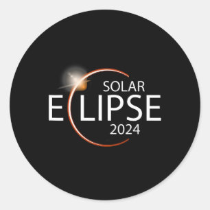 Eclipse 2024 Shirt Total Solar Eclipse Party Classic Round Sticker