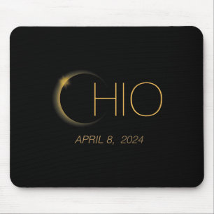 Eclipse 2024 Shirt Total Solar Eclipse State Ohio  Mouse Pad