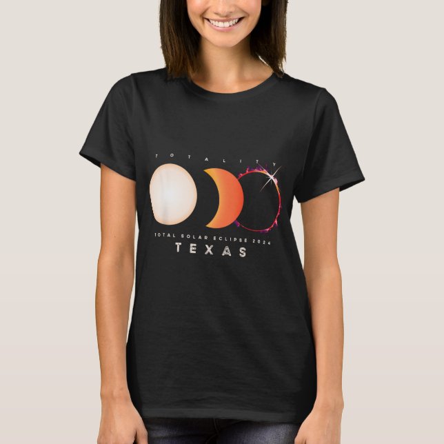 Eclipse 2024 Texas Total Eclipse America Graphic  T-Shirt (Front)