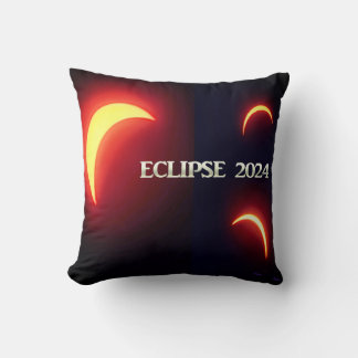 Eclipse 2024 throw pillow