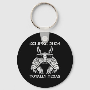 Eclipse 2024 Totality Texas Armadillo Men Women Ki Keychain