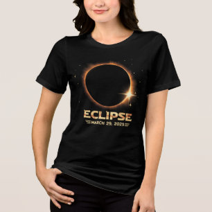 Eclipse 2025 Cool Astronomy lovers Solar Eclipse Tri-Blend Shirt