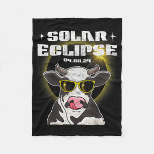Eclipse America Totality Total Solar Illustration Fleece Blanket