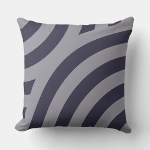 Eclipse Blue Geometric Circular Pattern Throw Pillow