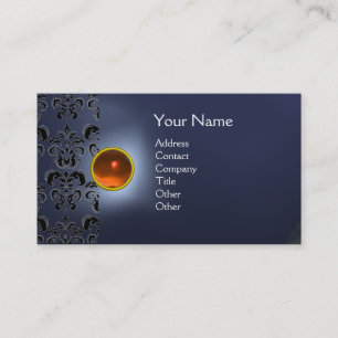 ECLIPSE DAMASK GEM  MONOGRAM BUSINESS CARD