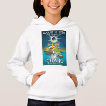 éclipse en Islande 2026 - sweat à capuche pour enf