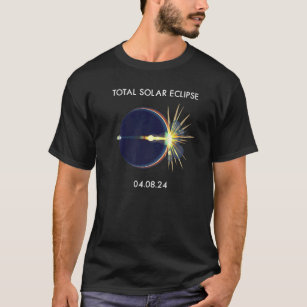Eclipse Flare 04 08 24 Total Solar Eclipse America T-Shirt