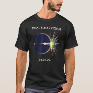 Eclipse Flare 04 08 24 Total Solar Eclipse America T-Shirt