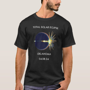 Eclipse Flare 04 08 24 Total Solar Eclipse Oklahom T-Shirt