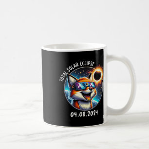 Eclipse Fox Wearing Gles Pet April 8 2024  Coffee Mug