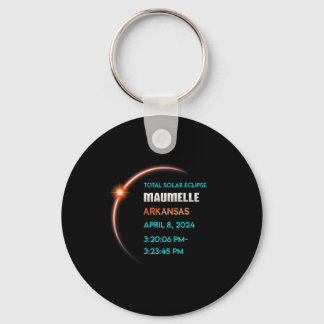 Eclipse Maumelle Arkansas Total Solar Eclipse 2024 Keychain