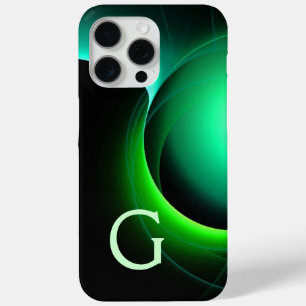 ECLIPSE MONOGRAM Vibrant black green iPhone 15 Pro Max Case
