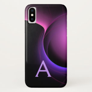 ECLIPSE MONOGRAM Vibrant black purple Case-Mate iPhone Case