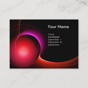 ECLIPSE MONOGRAM Vibrant black red Business Card