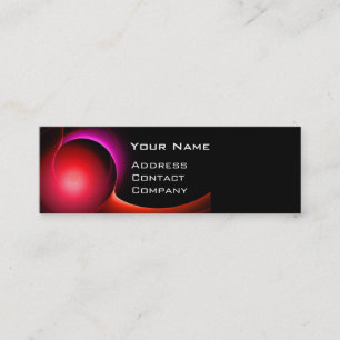 ECLIPSE MONOGRAM Vibrant black red Mini Business Card