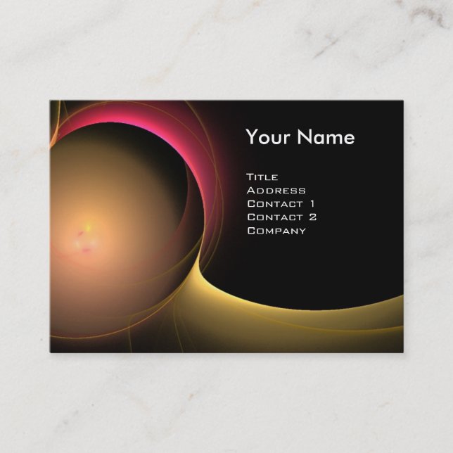 ECLIPSE MONOGRAM Vibrant black yellow Business Card (Front)