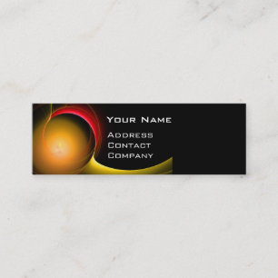 ECLIPSE MONOGRAM Vibrant black yellow Mini Business Card
