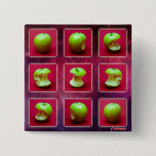 Eclipse Of The Green Star 2 Inch Square Button