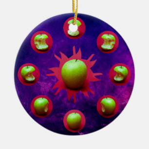 Eclipse Of The Green Star Ceramic Ornament