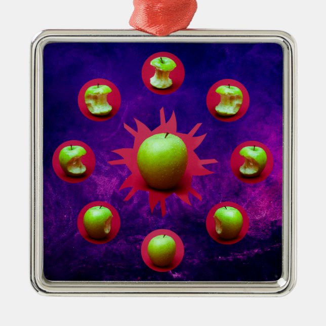 Eclipse Of The Green Star Metal Ornament (Front)