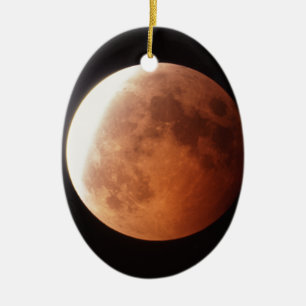 eclipse of the moon ceramic ornament