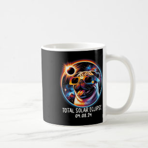Eclipse Pug Wearing Gles Pet April 8 2024 Coffee Mug