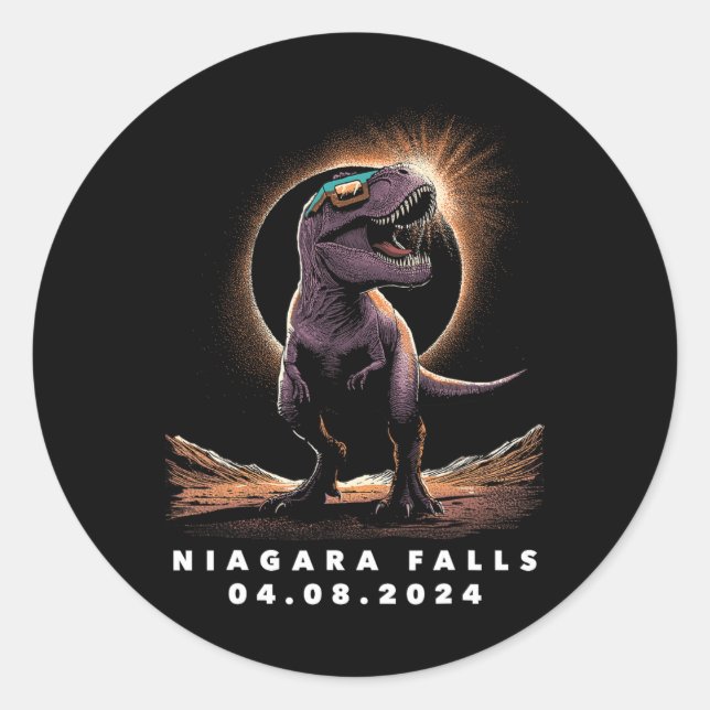 Eclipse Shirt 2024 Niagara Falls Solar Eclipse Gle Classic Round Sticker (Front)