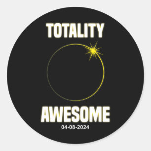 Eclipse Shirt Totality Awesome Total Solar Eclipse Classic Round Sticker