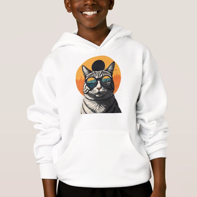 Éclipse solaire, 2024 Chat Portant des éclips sola (Devant)