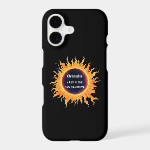 Éclipse solaire totale aquarelle audacieuse Nom 20