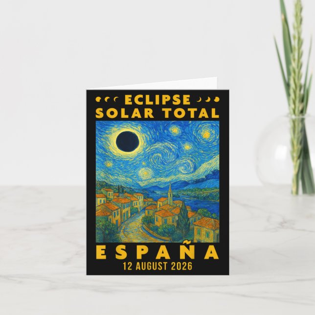 Eclipse Solar Total España 2026  Card (Front)