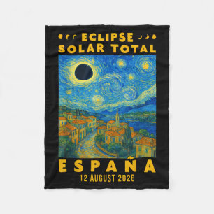 Eclipse Solar Total España 2026 Fleece Blanket