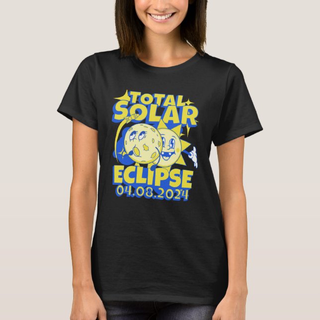 Eclipse Solar Totality 2024 Souvenir Retro April 8 T-Shirt (Front)