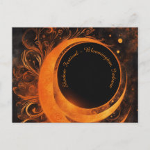 Éclipse totale de la carte postale personnalisée S