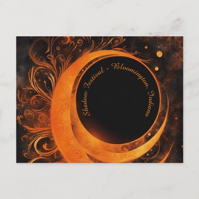 Éclipse totale de la carte postale personnalisée S (Devant)