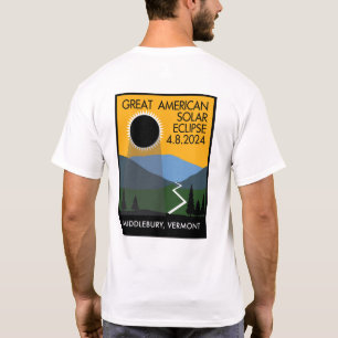 Eclipse Travel Poster:  Middlebury, VT T-Shirt